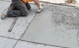 Professional repairing a concrete floor in San Francisco, CA