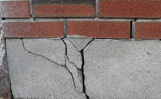 Concrete foundation with serious structural damage in San Francisco, CA